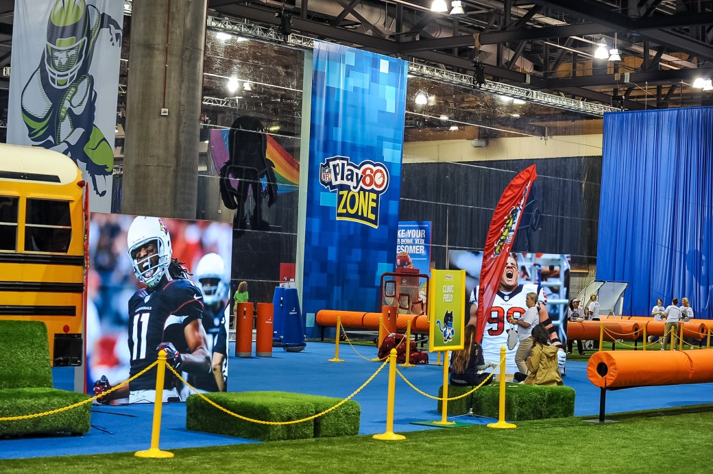 The Play 60 Kid Zone at NFL Experience. 